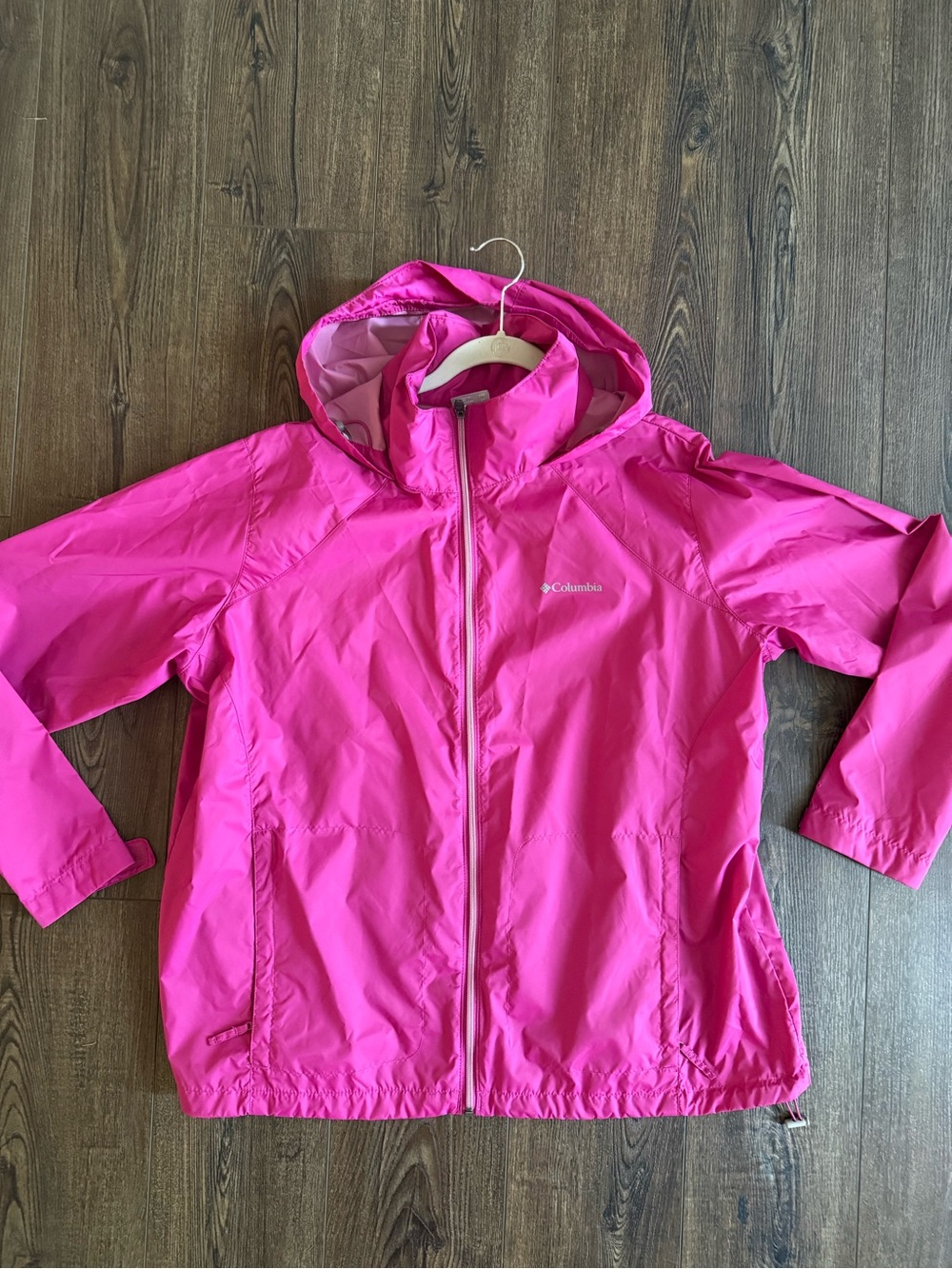 Columbia Hot Pink Hooded Windbreaker